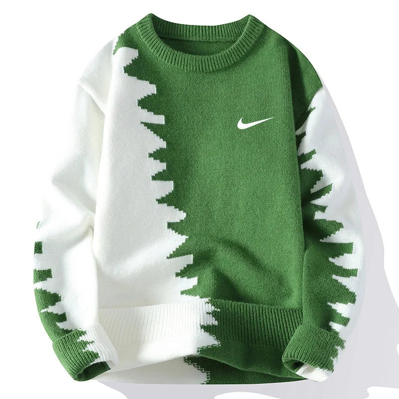 Men’s Contras t- Color Knit Sweater