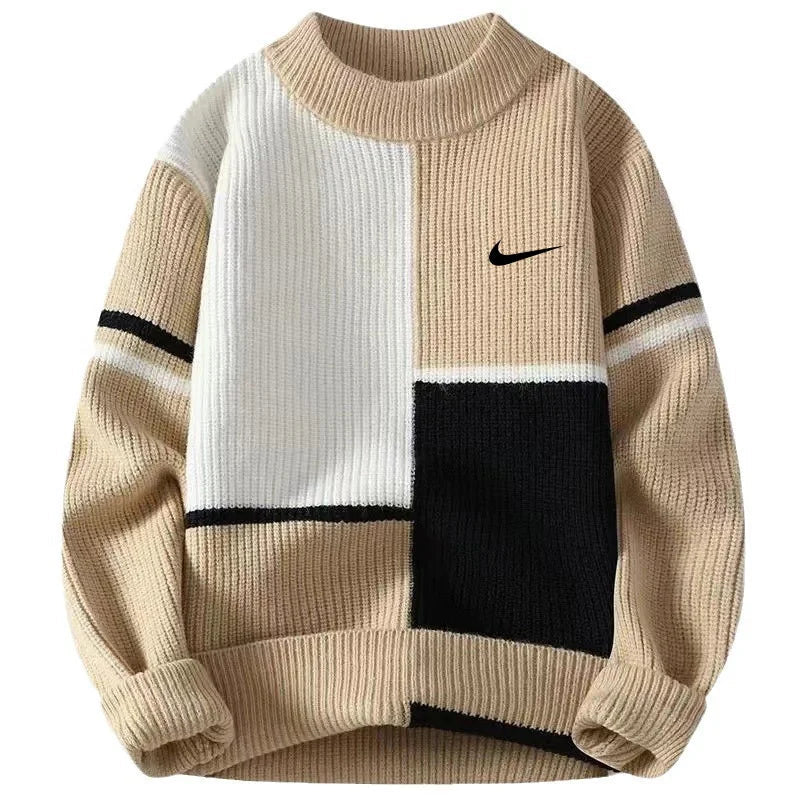 High-End Trendy Loose Color-Blocked Sweater
